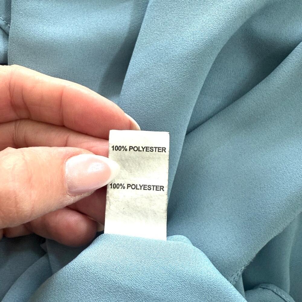 RAMY BROOK Harla Dress Blue Multicolor Pleated Boho Puff Sleeve Fairycore NWT S - Picture 10 of 11